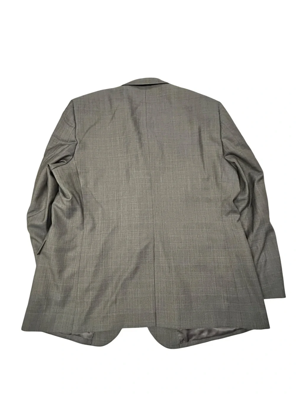 Jos. A. Bank Signature Collection Men's Gray Plaid Two-Piece Suit 48R Wool Silk